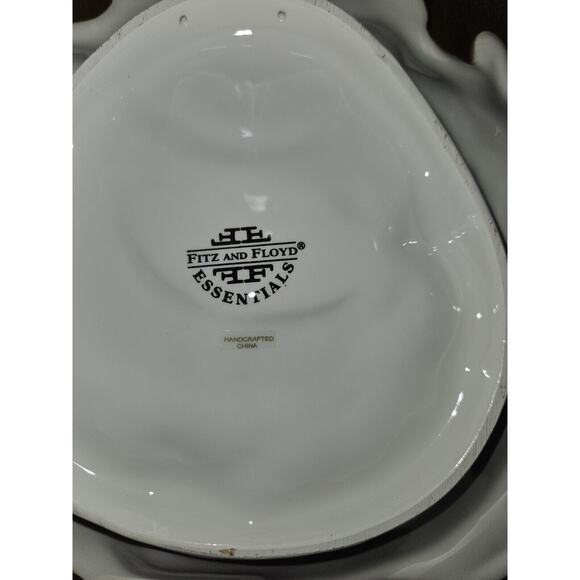 Fitz And Floyd Christmas Top Hat Snowman Canape Cookie Platter Plate - Picture 4 of 4